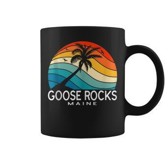 Goose Rocks Beach Maine Tropical Beach Palm Tree Souvenir Coffee Mug | Mazezy