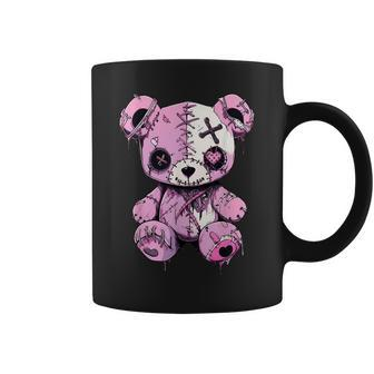 Goth Teddy Bear Goth Graphic Anime Kawaii Coffee Mug - Seseable