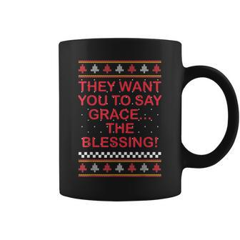 Grace The Blessing Ugly Christmas Sweaters Coffee Mug | Mazezy
