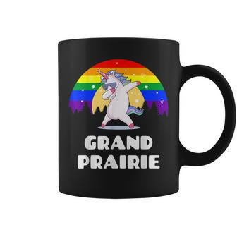 Grand Prairie Texas Lgbtq Gay Pride Rainbow Coffee Mug | Mazezy