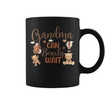 Grandma Can Bearly Wait Bear Gender Neutral Boy Baby Shower Coffee Mug - Seseable