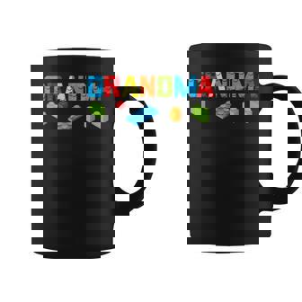 Grandma Master Builder Building Bricks Blocks Family Parents Coffee Mug - Monsterry