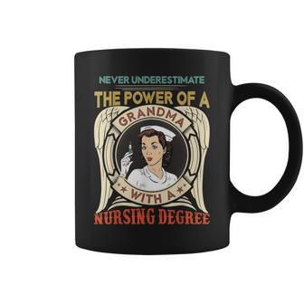 Grandma Nurse Never Underestimate Nursing Retired Coffee Mug - Monsterry CA