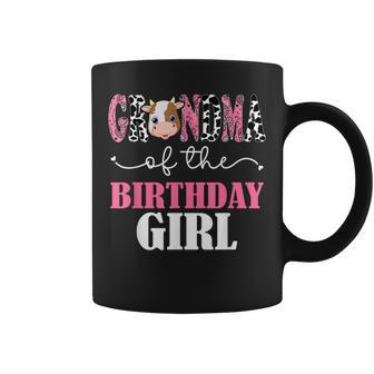 Grandma Of The Birthday For Girl Cow Farm 1St Birthday Cow Coffee Mug - Seseable