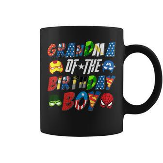 Grandma Of The Superhero Birthday Boy Super Hero Family Coffee Mug - Monsterry