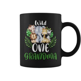 Grandma Of The Wild One Zoo Birthday Safari Jungle Animal Coffee Mug - Seseable