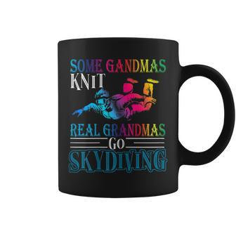 Some Grandmas Knit Real Grandmas Go Skydiving Coffee Mug | Mazezy