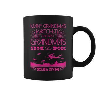 Many Grandmas Watch Tv Best Go Scuba Diving Outdoors Coffee Mug | Mazezy
