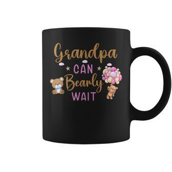 Grandpa Can Bearly Wait Gender Neutral Girl Baby Shower Coffee Mug | Mazezy