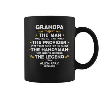 Grandpa Family Quote Usa City Allen Park Michigan Coffee Mug | Mazezy