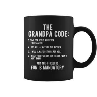 Grandpa Gifts From Granddaughter Grandson The Grandpa Code Coffee Mug | Mazezy