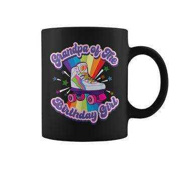Grandpa Of Birthday Girl Funny Retro Roller Skate Gift Men Coffee Mug | Mazezy