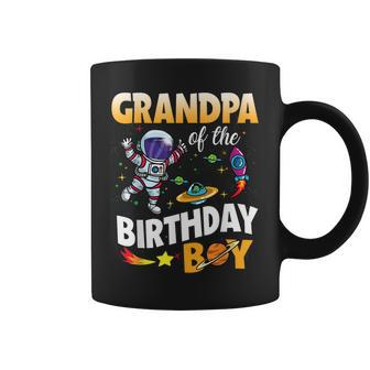 Grandpa Of The Birthday Boy Space Astronaut Birthday Family Coffee Mug | Mazezy AU
