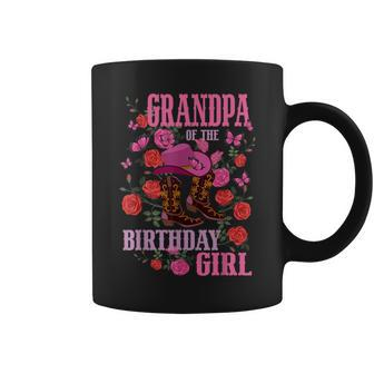 Grandpa Of The Birthday Girl Cowgirl Boots Pink Matching Grandpa Funny Gifts Coffee Mug | Mazezy