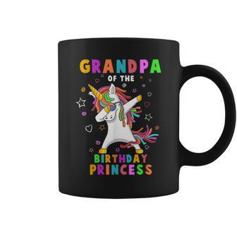 Grandpa Of The Birthday Princess Funny Unicorn Dab Gift Coffee Mug | Mazezy