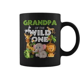 Grandpa Of The Wild One Zoo Birthday Safari Jungle Animal Grandpa Funny Gifts Coffee Mug | Mazezy