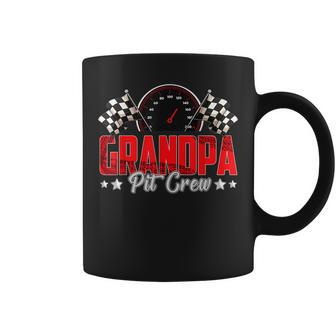 Grandpa Pit Crew Race Car Birthday Party Racing Family Coffee Mug | Mazezy