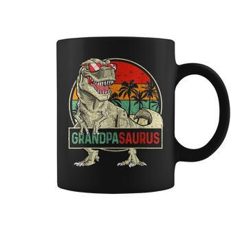 Grandpa Saurus Funny T Rex Dinosaur Fathers Day Vintage Gift Coffee Mug | Mazezy