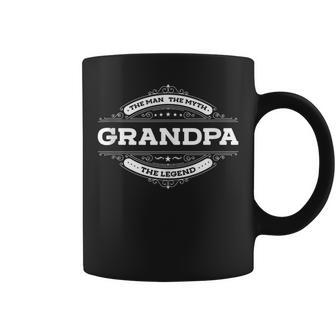 Grandpa The Man The Myth The Legend Father Dad Uncle Gift Coffee Mug | Mazezy
