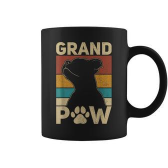 Grandpaw Dog Grandpa Funny Dog Lover Grandfather Men Pitbull Coffee Mug | Mazezy
