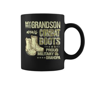 My Grandson Wears Combat Boots Proud Military Grandpa Coffee Mug | Mazezy