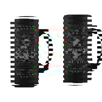 Great White Shark Ugly Christmas Sweater Party Coffee Mug - Monsterry