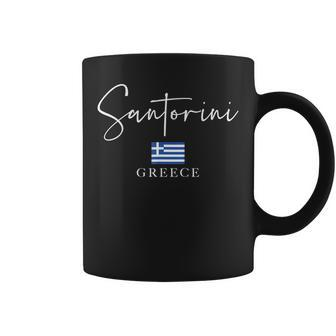 Greece Flag Vacation - Island Santorini Coffee Mug - Monsterry DE