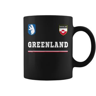 Greenland SportSoccer Jersey Flag Football Nuuk Coffee Mug | Mazezy