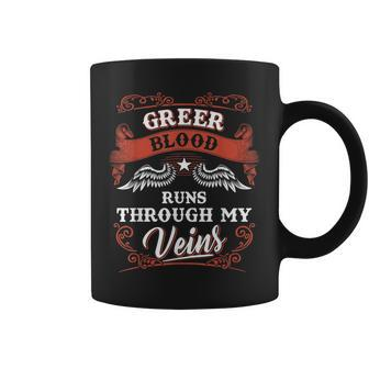 Greer Blood Runs Through My Veins Family Christmas Coffee Mug - Seseable