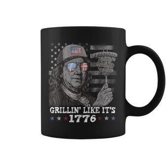 Grilling Like Its 1776 Ben Franklin 4Th Of July Usa Bbq Men Franklin Funny Gifts Coffee Mug | Mazezy