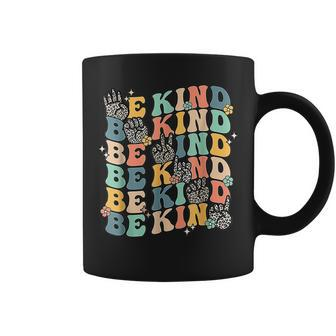 Groovy Be Kind Hand Sign Asl Communicate Sped Language Spell  Coffee Mug
