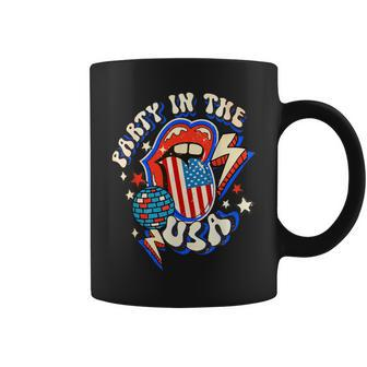 Groovy Disco Funny Party In The Us July 4Th Usa Patriotic Coffee Mug - Monsterry CA