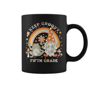 Groovy Fifth Grade Teacher Retro 5Th Back To School Frog Gifts For Teacher Funny Gifts Coffee Mug | Mazezy