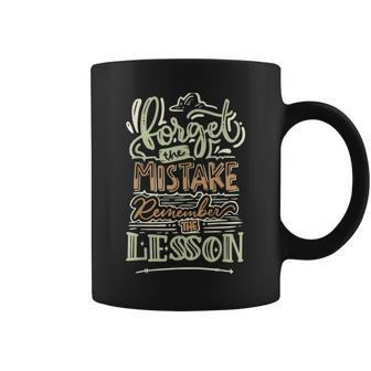 Groovy Forget The Mistake Remember The Lesson Retro Coffee Mug | Mazezy