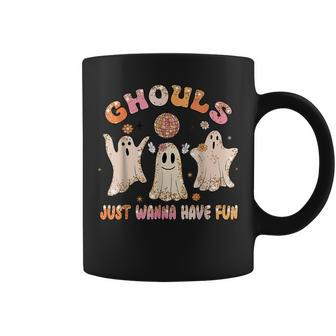 Groovy Ghouls Just Wanna Have Fun Halloween Spooky Season Coffee Mug - Monsterry