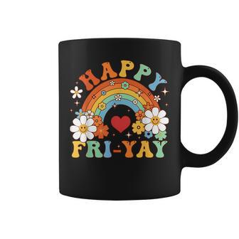 Groovy Happy Fri-Yay Friday Lovers Fun Teacher Tgif Coffee Mug - Monsterry DE