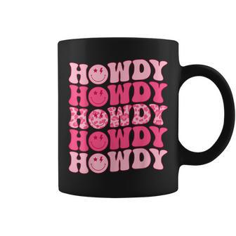 Groovy Howdy Western Girl Country Rodeo Pink Cowgirl Retro Coffee Mug | Mazezy
