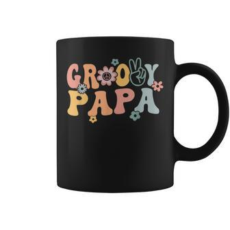 Groovy Papa Retro Dad Matching Family 1St Birthday Party Coffee Mug - Monsterry DE