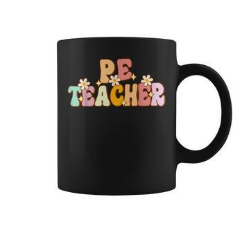Groovy Physical Education Teacher Pe Squad Back To School Coffee Mug - Seseable