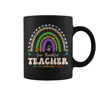 Groovy Rainbow Hispanic Heritage Month Teacher Latina Coffee Mug | Mazezy