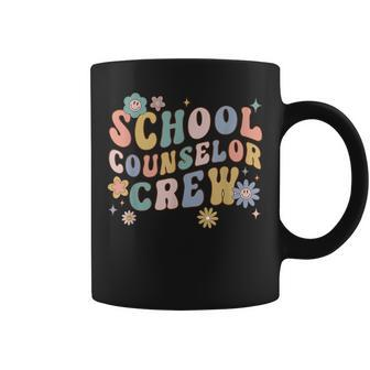 Groovy Retro School Counselor Crew Teacher Back To School Coffee Mug - Thegiftio UK