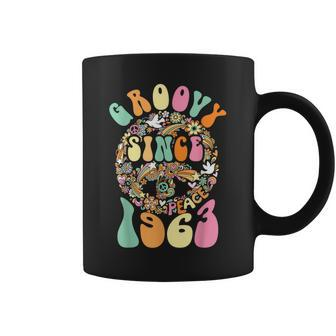 Groovy Since 1963 Peace For Vintage Birthday Party 60S 70S Coffee Mug | Mazezy