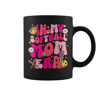 Groovy In My Softball Mom Era Mom Life Game Day Vibes Mama Coffee Mug | Mazezy AU