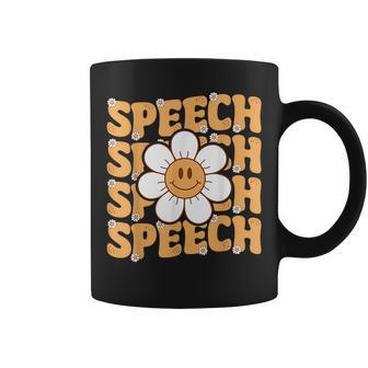 Groovy Speech Therapy Speech Language Pathologist Therapist Coffee Mug | Mazezy