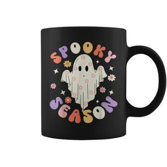 Groovy Spooky Season Ghost Flower Halloween Costume Girls Coffee Mug - Seseable