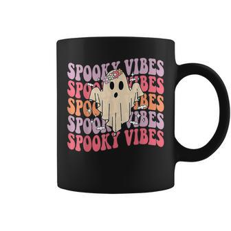 Groovy Spooky Vibes Cute Ghost Halloween Boo Costume Coffee Mug - Monsterry DE