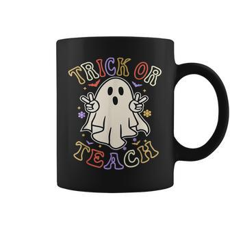 Groovy Trick Ot Teach Retro Vintage Halloween Teacher Life Gifts For Teacher Funny Gifts Coffee Mug | Mazezy