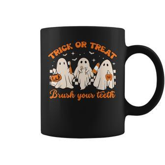 Groovy Trick Or Treat Brush Your Th Dental Halloween Coffee Mug - Monsterry DE