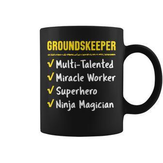 Groundskeeper Miracle Worker Superhero Ninja Job Coffee Mug | Mazezy