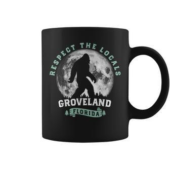 Groveland Florida Respect The Locals Bigfoot Swamp Ape Coffee Mug | Mazezy